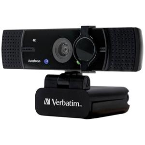 Verbatim AWC-03 4K-Webcam 3840 x 2160 Pixel, 1920 x 1080 Pixel Klemm-Halterung, Standfuß