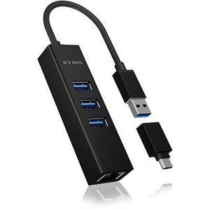 ICY BOX IB-HUB1419-LAN USB-A/ USB-C