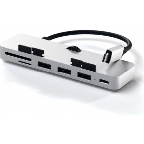 Satechi USB-C Hub Aluminium Clamp Pro silber