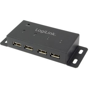 LogiLink USB 2.0 Hub, 4 Port, für Wandmontage