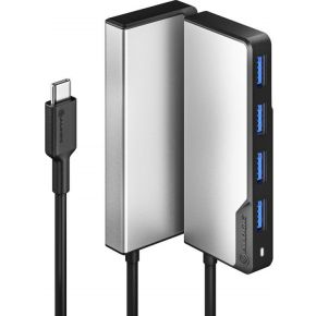 Alogic UCFUUA-SGR interface hub USB 3.2 Gen 1 (3.1 Gen 1) Type-C 5000 Mbit/s Zwart, Zilver