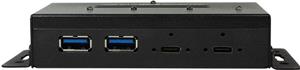 LogiLink USB 3.2 Gen 2 4-port combo hub industrial level USB-Hubs - 4 - Schwarz