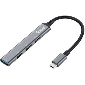 Equip 128961 4 Port USB-C (USB 3.2 Gen 2) Multiport Hub Schwarz, Grau