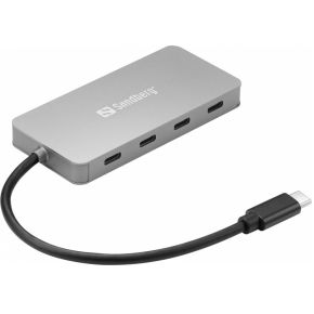 Sandberg USB-C to 4 x USB-C Hub USB-Hubs - 4 - Grau
