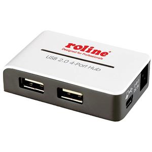 Roline 14.02.5013 4 poorten USB-combi-hub Wit