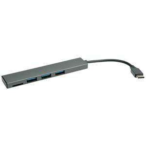 Roline 14.02.5051 3 Port USB-Kombi-Hub Grau