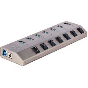 StarTech.com 7-Port Self-Powered USB-C Hub met Individuele On/Off Schakelaars, USB 3.0 5Gbps Expansi