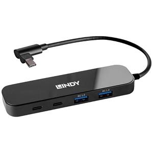 LINDY 4 Port USB-C™ (USB 3.2 Gen 2) Multiport Hub Schwarz