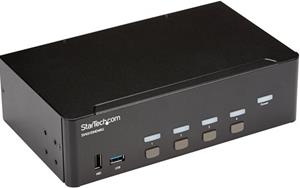 StarTech.com 4 Port HDMI KVM Switch - 4K 30Hz - Dual Display - KVM / audio / USB switch - 4 ports - rack-mountable
