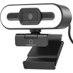Renkforce »Webcam mit 2K HD-Auflösung und Videoleuchte« Webcam (Klemm-Halterung)