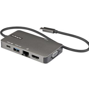 StarTech.com DKT30CHVPD2 interface hub USB 3.2 Gen 1 (3.1 Gen 1) Type-C 5000 Mbit/s Zwart, Grijs