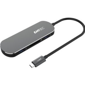 Emtec HUB 6-in-1 Type-C T650C USB-Hubs - 4 - Schwarz