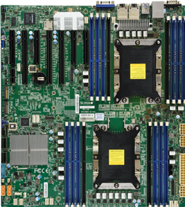 Supermicro X11DPH-T C624 DDR4 M2 EATX CPNT Mainboard - Intel C624 - Intel Socket P socket - DDR4 RAM - Extended ATX