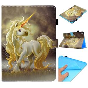 huismerk Voor iPad Pro 9 7 inch Painted Horizontal Flat Leather Case met Sleep Function & Card Slot & Buckle Anti-skid Strip & Bracket & Wallet(Unicorn)