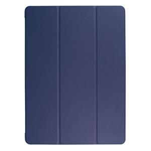 huismerk Custer Texture Horizontal Flip Smart Leather Case with 3-folding Holder for iPad Pro 12.9 inch with Sleep / Wake-up Function(Dark Blue)