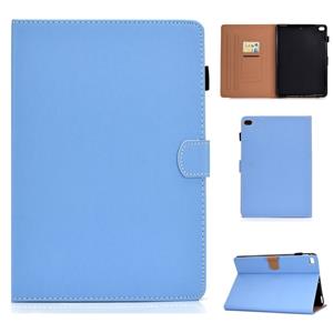 huismerk Voor iPad Air / iPad Air 2 / iPad 9.7 (2018 & 2017) Solid Color Tablet PC Universal Magnetic Horizontal Flip Leather Case met kaartslots & houder(blau