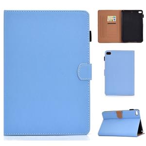 huismerk Voor iPad Mini 4 / Mini 3 / Mini 2 / Mini Solid Color Tablet PC Universal Magnetic Horizontal Flip Leather Case met kaartslots & houder(blauw)