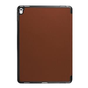 Huismerk Custer structuur horizontaal Flip Solid Kleur lederen hoesje met Three-folding houder & slaap / wekker functie voor iPad Pro 9.7 inch(bruin)