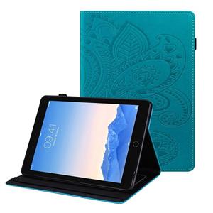 huismerk Peacock staart embossing patroon horizontale flip lederen tas met houder & kaart slots & portefeuille en anti-skid strip functie voor ipad 9.7 2018/20