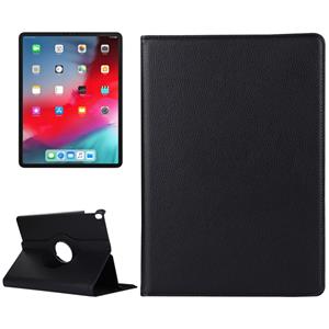 huismerk Litchi textuur horizontale Flip 360 graden rotatie lederen Case voor iPad Pro 11 inch (2018) met houder (zwart)