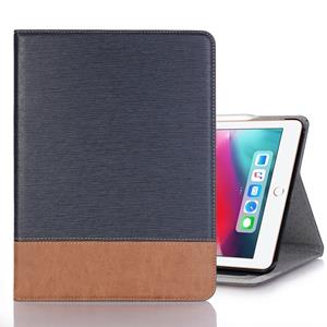 huismerk Cross textuur horizontale Flip PU lederen case voor iPad Pro 12 9 inch (2018) met houder & kaartsleuven & portemonnee (donkerblauw)