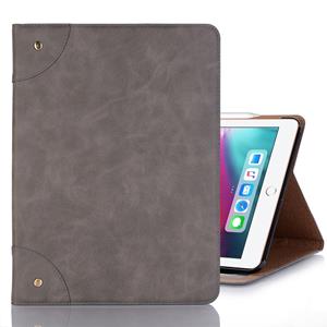 huismerk Retro boek stijl horizontale Flip PU lederen case voor iPad Pro 12 9 inch (2018) met houder & kaartsleuven & portemonnee (grijs)