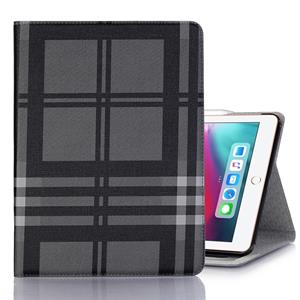 huismerk Geruite textuur horizontale Flip PU lederen case voor iPad Pro 12 9 inch (2018) met houder & kaartsleuven & portemonnee (grijs)