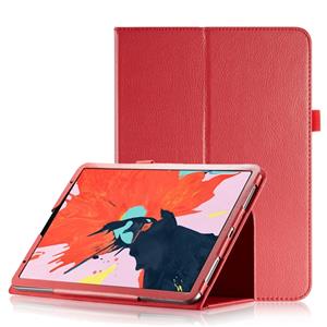 huismerk Litchi textuur horizontale Flip lederen case voor iPad Pro 11 inch 2018 met houder & slaap/Wake-up functie (rood)