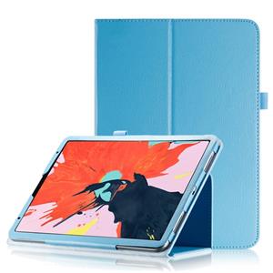 huismerk Litchi textuur horizontale Flip lederen case voor iPad Pro 11 inch 2018 met houder & slaap/Wake-up functie (hemelsblauw)