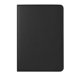 Huismerk iPad Mini 4 horizontaal Litchi structuur PU leren Flip Hoesje met 360 graden draaiende houder (zwart)