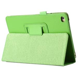 huismerk Litchi textuur horizontale Flip PU lederen beschermhoes met houder voor iPad mini 2019 (groen)