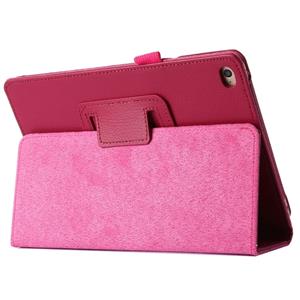 huismerk Litchi textuur horizontale Flip PU lederen beschermhoes met houder voor iPad mini 2019 (magenta)