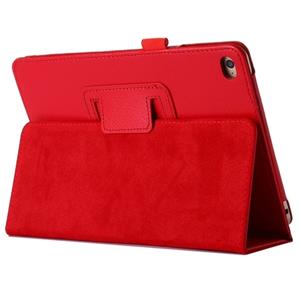 huismerk Litchi textuur horizontale Flip PU lederen beschermhoes met houder voor iPad mini 2019 (rood)