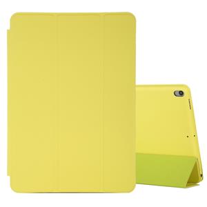 huismerk Voor iPad Air 3 10 5 inch horizontale flip smart leather case met drie opvouwbare houder (geel)