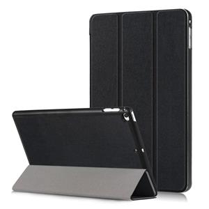 huismerk Custer textuur horizontale Flip lederen case voor iPad mini 2019 & Mini 4 met drie-vouwen houder & slaap/Wake-up functie (zwart)