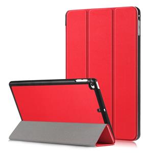 huismerk Custer textuur horizontale Flip lederen case voor iPad mini 2019 & Mini 4 met drie-opklapbare houder & slaap/Wake-up functie (rood)