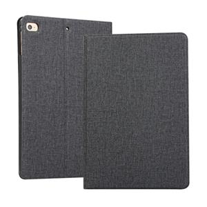 huismerk Doek textuur TPU horizontale Flip lederen case voor iPad mini 2019 & Mini 4 met houder (zwart)