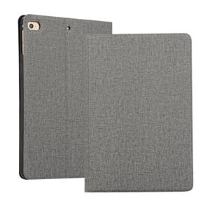 huismerk Doek textuur TPU horizontale Flip lederen case voor iPad mini 2019 & Mini 4 met houder (grijs)