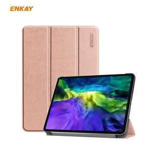 ENKAY ENK-8001 Denim Patroon Horizontaal Flip Leather Smart Case met houder voor iPad Pro 11 (2020)(Roze)