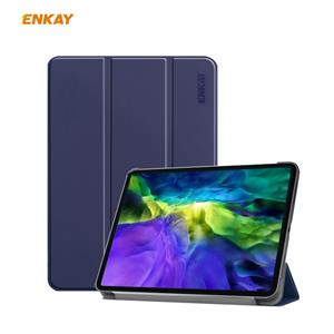 ENKAY ENK-8001 Denim Patroon Horizontaal Flip Leather Smart Case met houder voor iPad Pro 11 (2020)(Donkerblauw)