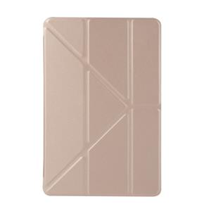 huismerk Honingraat TPU bodem geval horizontale vervorming Flip lederen case voor iPad mini 2019 met houder (goud)