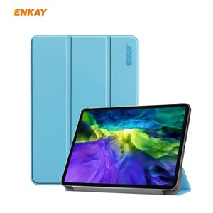 ENKAY ENK-8001 Denim Patroon Horizontaal Flip Leather Smart Case met houder voor iPad Pro 11 (2020)(Lichtblauw)