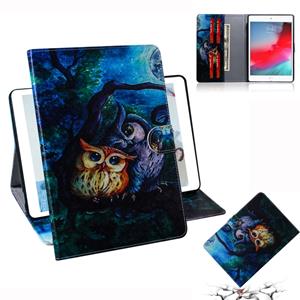 huismerk Olie uil patroon horizontale Flip lederen case voor de iPad mini (2019)/4/3/2/1 met houder & Card slot & portemonnee