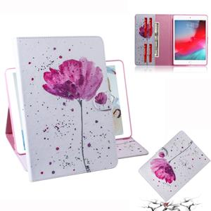 huismerk Paarse orchideeën patroon horizontale Flip lederen case voor de iPad mini (2019)/4/3/2/1 met houder & Card slot & portemonnee