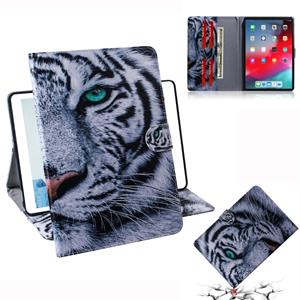 huismerk Tiger patroon horizontale Flip lederen case voor iPad Pro 11 inch (2018) met houder & Card slot & portemonnee