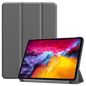 huismerk Custer Textuur Horizontale Flip PU Lederen Case met Drie-vouwen Houder & Slaap / Wake-up Functie Voor iPad Pro 11 (2021)(Grijs)