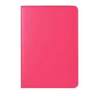 huismerk Litchi textuur 360 graden roterende Smart lederen draagtas met houder voor iPad mini 4(Magenta)