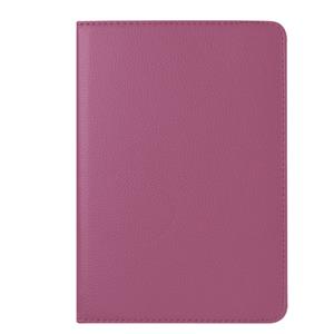 huismerk iPad Mini 4 horizontaal Litchi structuur PU leren Flip Hoesje met 360 graden draaiende houder (paars)