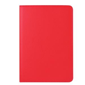 huismerk iPad Mini 4 horizontaal Litchi structuur PU leren iPad Mini 4 horizontaal Litchi structuur PU leren Flip Hoesje met 360 graden draaiende houder (rood)