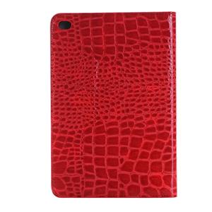 huismerk Krokodil textuur horizontale Flip Smart lederen draagtas met houder & Card Slots & portemonnee voor iPad Mini 4(Red)